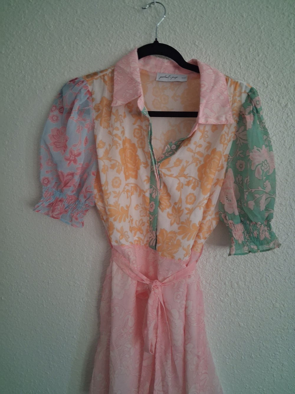 Petal & Pup Pastel Panel Midi Dress in Pink, Yellow, Green, Blue